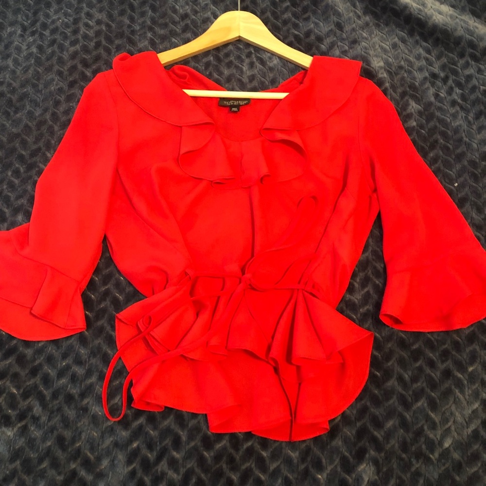 Red Blouse (Semi-Cropped)